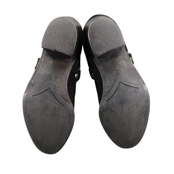 AllSaints Shoes Womens 40 Bootie Harness Leather Block Heel Fashion Slip On Boot - Picture 11 of 16